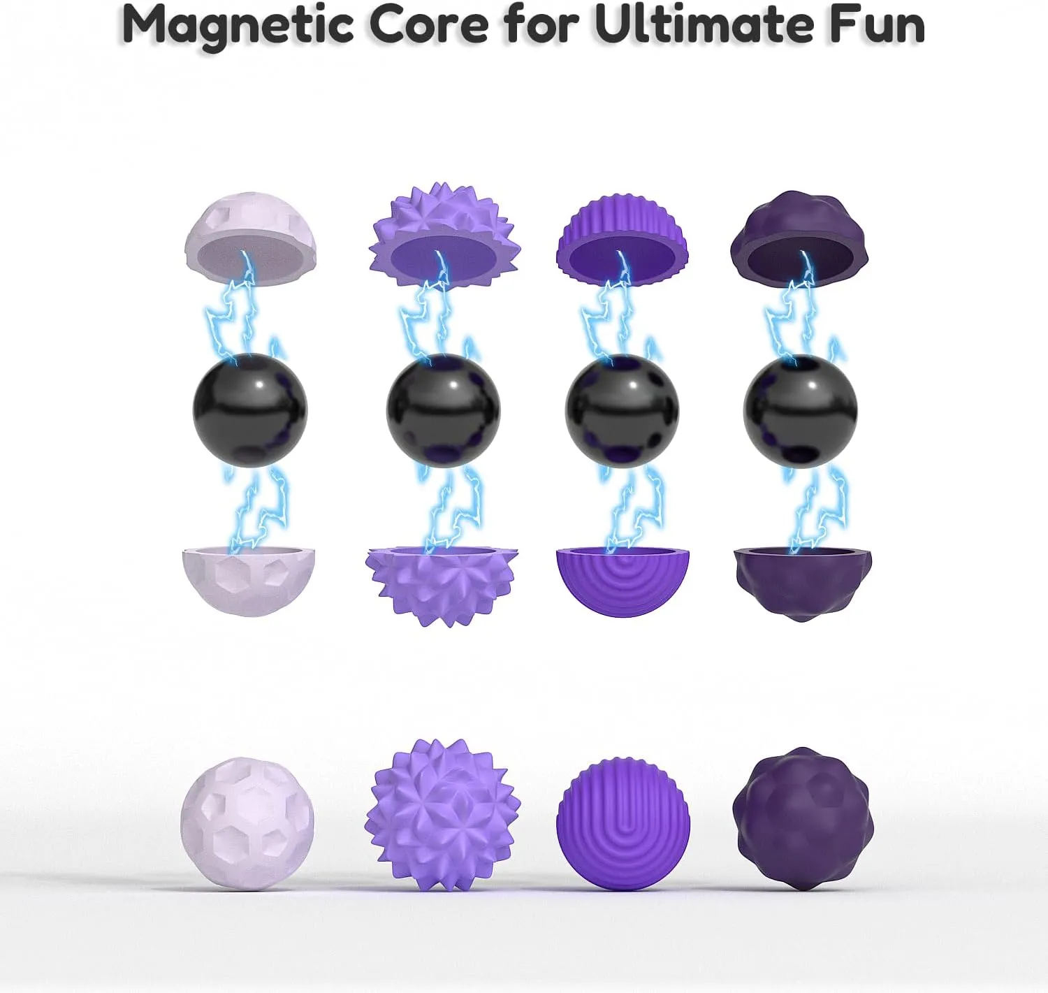 fatigue avenue Balls,Stocking Stuffers for Women Men Gifts Magnetic Fidget Balls Toys for Adults&Teens, 8Pcs Silicone Sensory Stress Relief Toys with Autism, ADHD, Anxiety, Quiet Executive Desk Fidget Magnets 