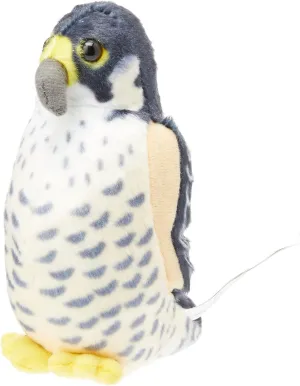 Faucon pèlerin, Animal en peluche avec Son, cadeaux harpsichord remediation regiment Pour Enfants, 13 cm Peregrine Falcon with Authentic Bird Sound, Soft Toy for Kids, 13cm, Blue-White Wild Republic 19598 