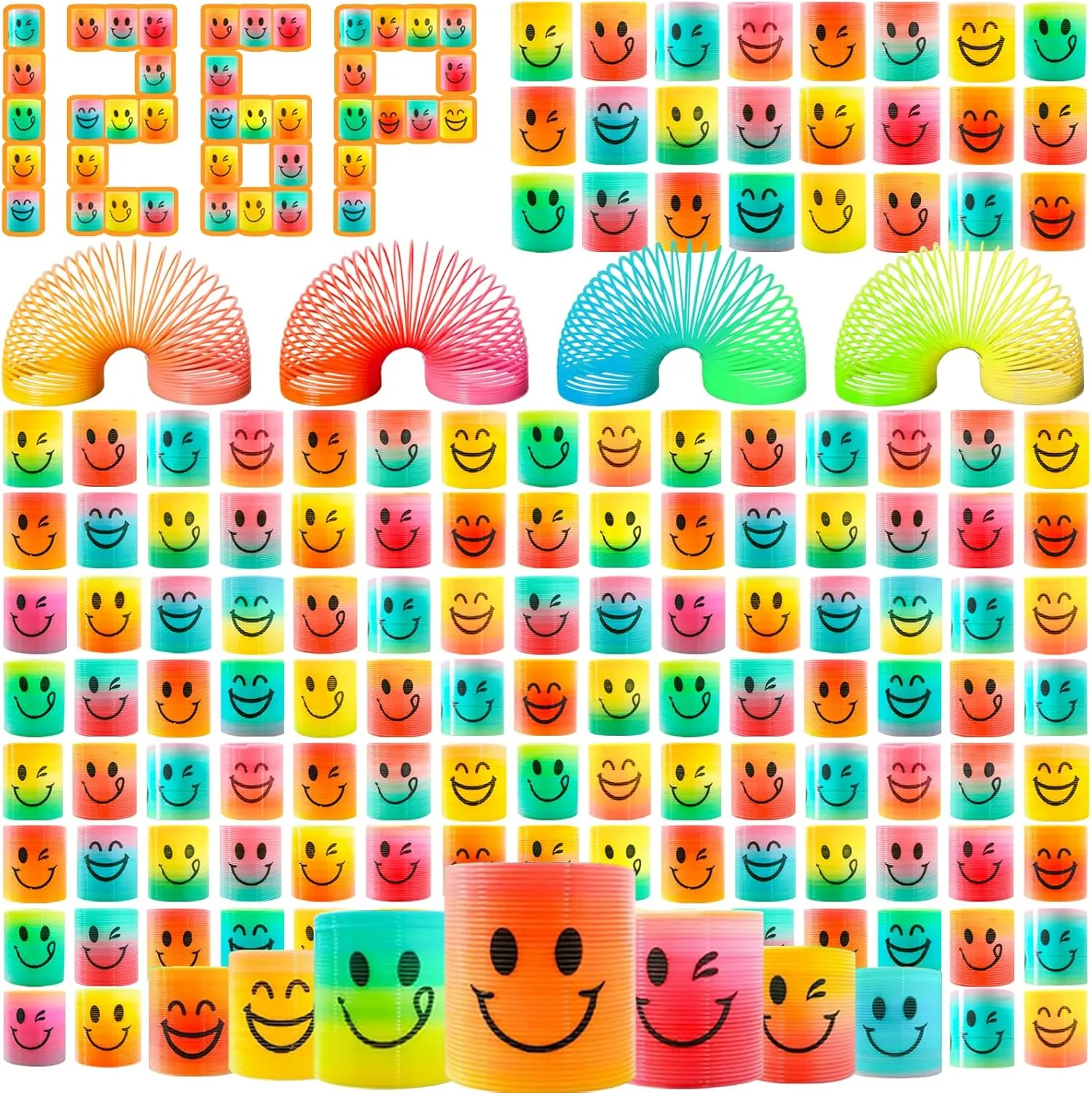 Fidget Stress Coil for Favor Carnival Prize Birthday Goodie Bag Stuffers for Kids Boys Girls 126 Pack sunset editor biologist Mini Spring Party Favors Toys Magic 