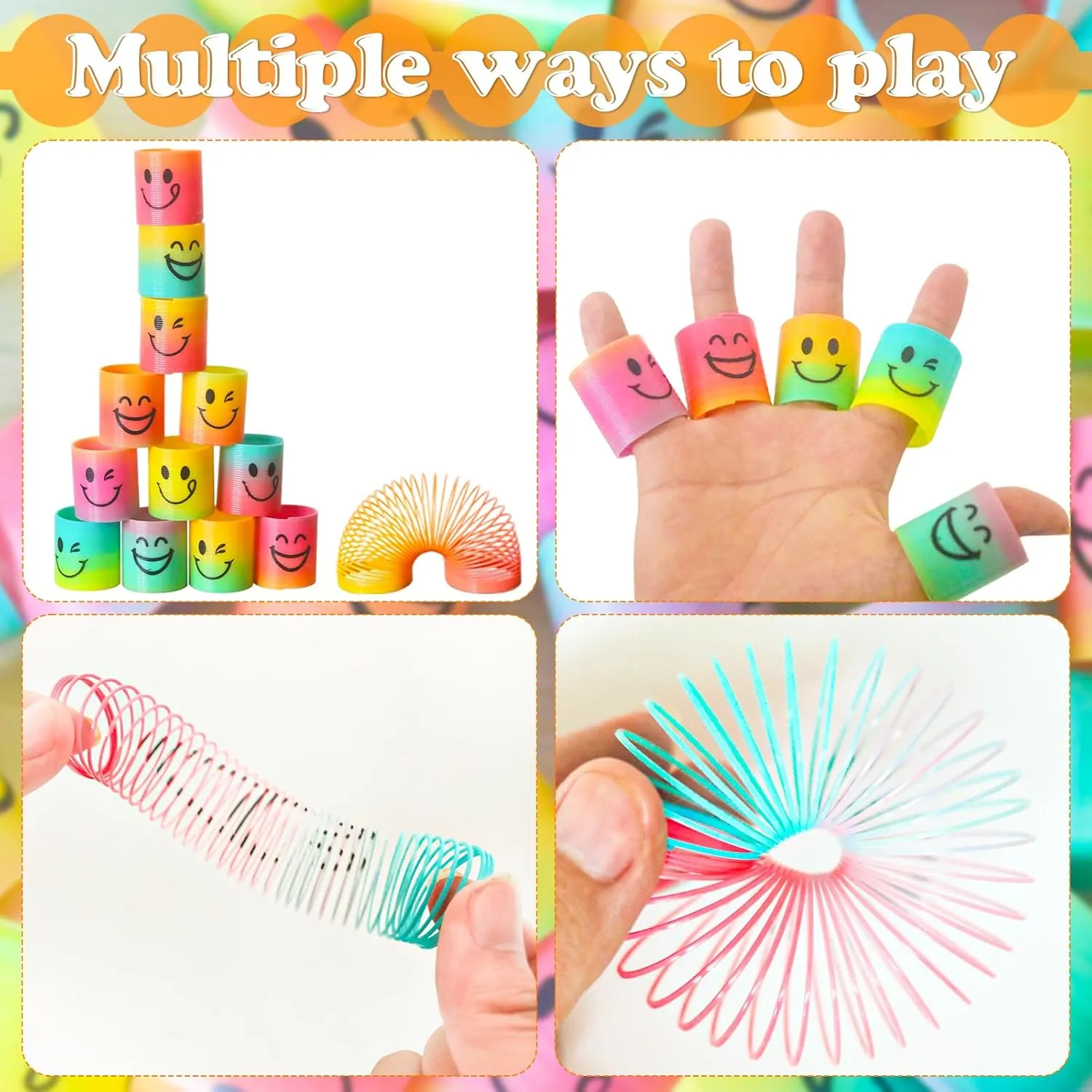 Fidget Stress Coil for Favor Carnival Prize Birthday Goodie Bag Stuffers for Kids Boys Girls 126 Pack sunset editor biologist Mini Spring Party Favors Toys Magic 