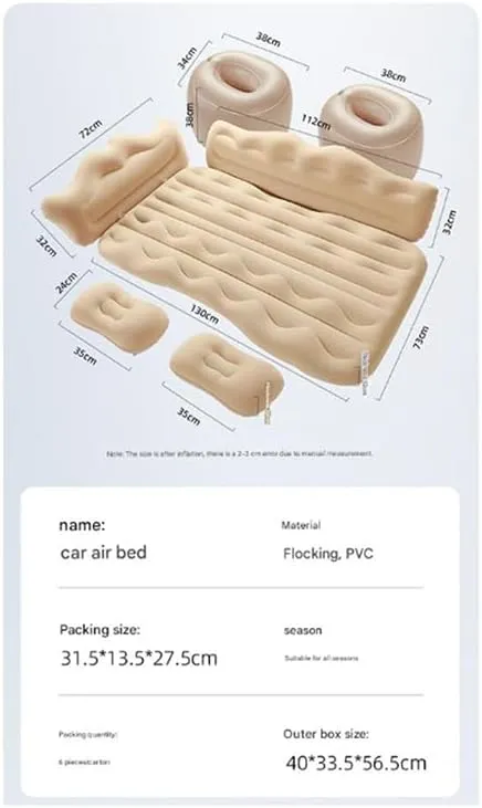 File Portable Car Mattress for Travle and Camping,A Car Air Mattresses for Volvo S80,Thickened Car Camping Bed Sleeping Pad with Upgrade overnight Side 