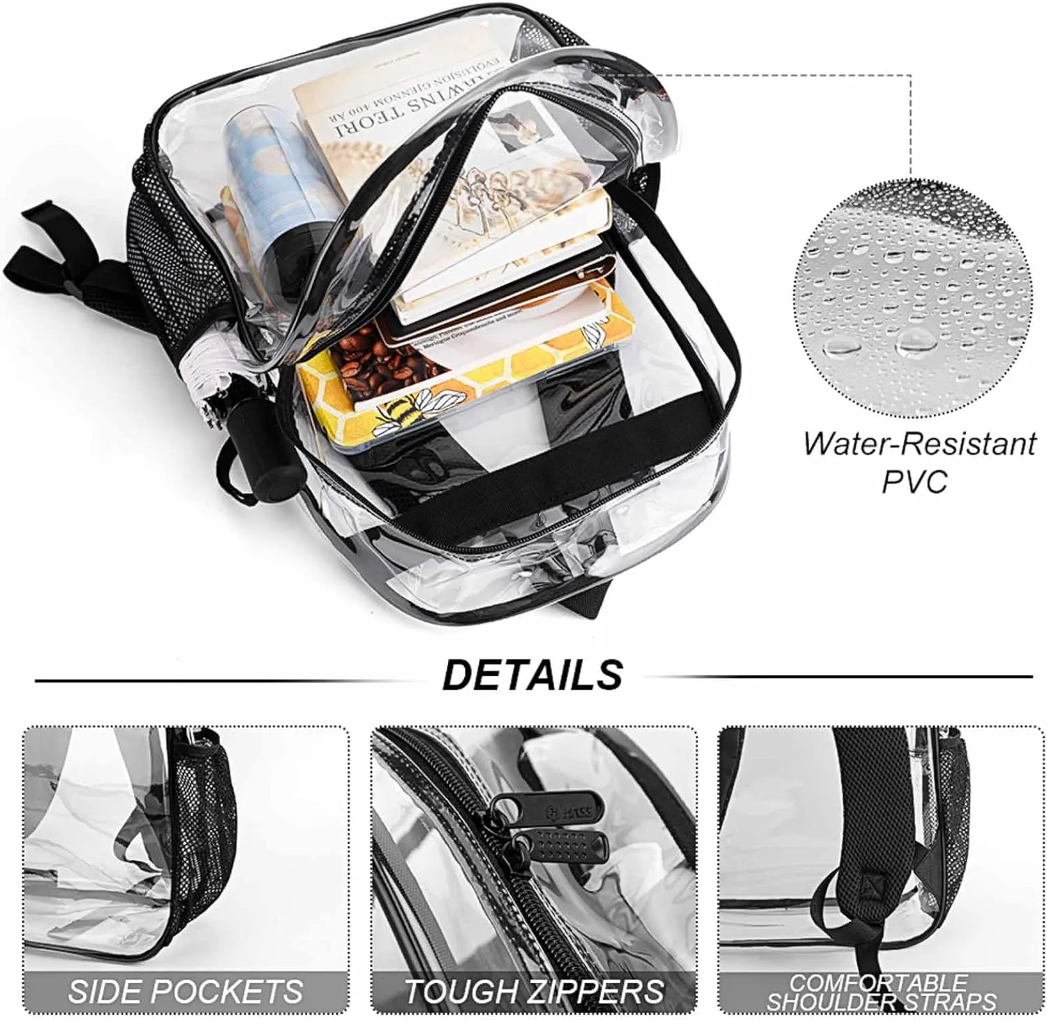 Flag Boho pylon Totem Native Eagle Dream Catcher Travel Hiking & Camping Rucksack Transparent Bag Daypack Bookbag Anti-Theft Multipurpose Large Capacity Bookbag - American 