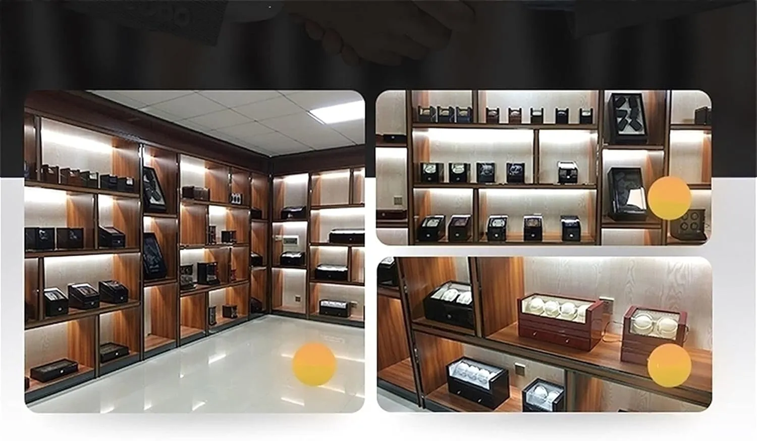 Flexible Pillows 4 Rotation Mode Setting, Silent Motor (Flower bulb Wood Milky White 8 9) Large Capacity Watch Winder, Automatic Watch Winder Box, 