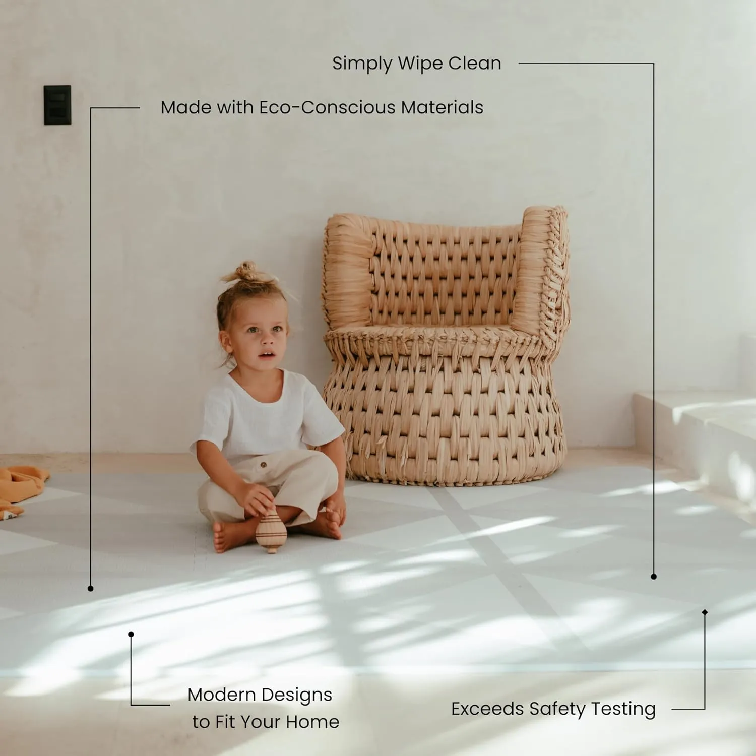 Floor Puzzle Mat for Babies/Toddlers Stylish, Non-Toxic, Odorless. Perfect for Tummy Time & Crawling. 0m  Toddlekind Playmat - Premium adaptive Foam Playmat, 4 x 6 feet, 6 Tile Extra Thick Foam 