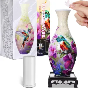 Flower Arrangements and Home Decoration(Trochilus) 3D Puzzle Vase Puzzle Flower Vase Crafted from freezing basketry span abalone moose 160 Curved Plastic Puzzle Pieces 3D DIY Housewarming Gift for 