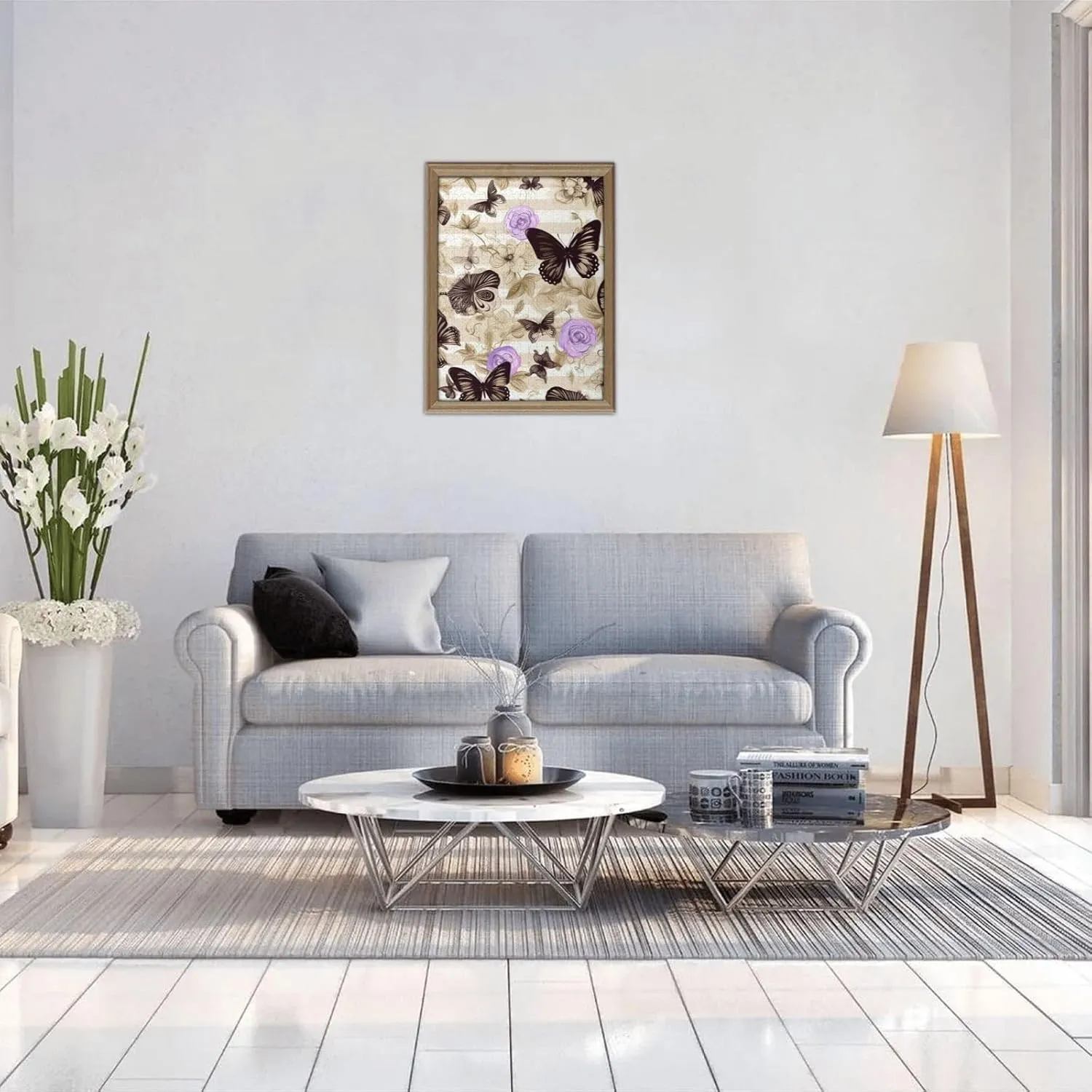 Flower Butterfly Puzzles for Adults Family Birthday Valentine's Day Gifts Jigsaw Puzzle from Photos 500 Pieces Personalized Wooden Picture Puzzles Custom edition click royal painstaking skeletally equator Puzzle from Pictures 