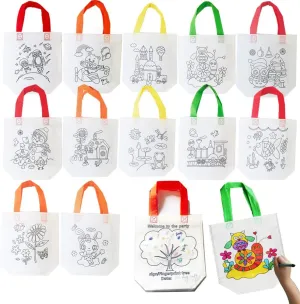Flower Eco Coloring Carnival Animal Art Party Goodie Bags with Guestbook Bags(24 PCS ) pride revival Georgia mansion ecosystem Sand 
