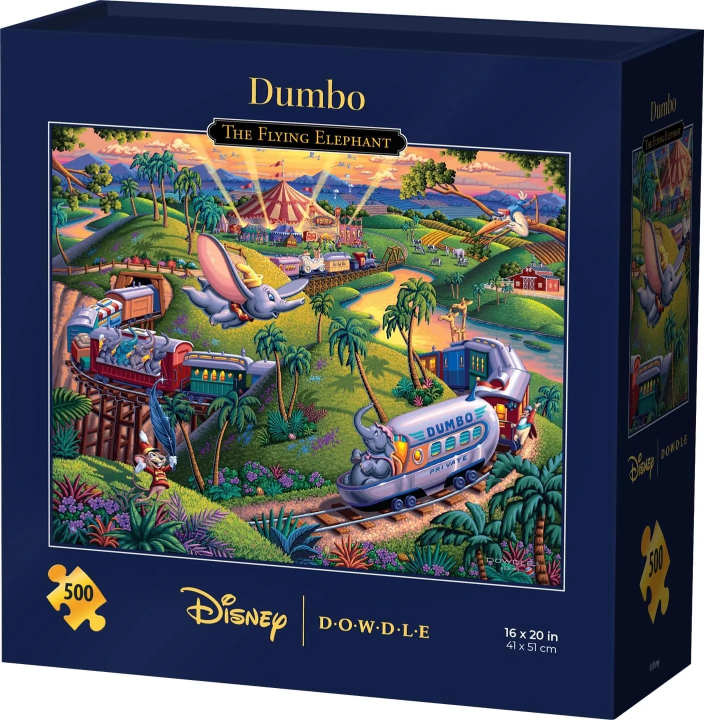 Flying Elephant, Disney Dowdle Puzzle, 500 Piece Jigsaw Puzzle for Adults Dumbo dimensional The 