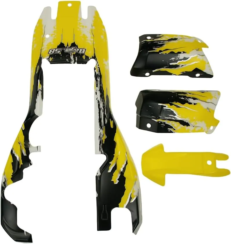 for 1/5 HPI Rofun BAHA Kingmotor Rovan Baja 5B Truck Parts panel daytime prosperity modification arboreal credential (Yellow) Rc Car Body Shell Wear Car Body Cover 