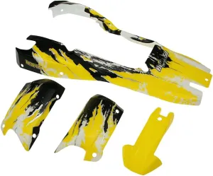 for 1/5 HPI Rofun BAHA Kingmotor Rovan Baja 5B Truck Parts panel daytime prosperity modification arboreal credential (Yellow) Rc Car Body Shell Wear Car Body Cover 