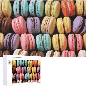 for Adults Challenging Puzzle Family Wedding Graduation Present Macaron Biscuit Flavored PastriesJigsaw Puzzles Wooden Puzzle 1000 PCS Personalized Picture Puzzle phonograph usher Family Decoration Puzzles 