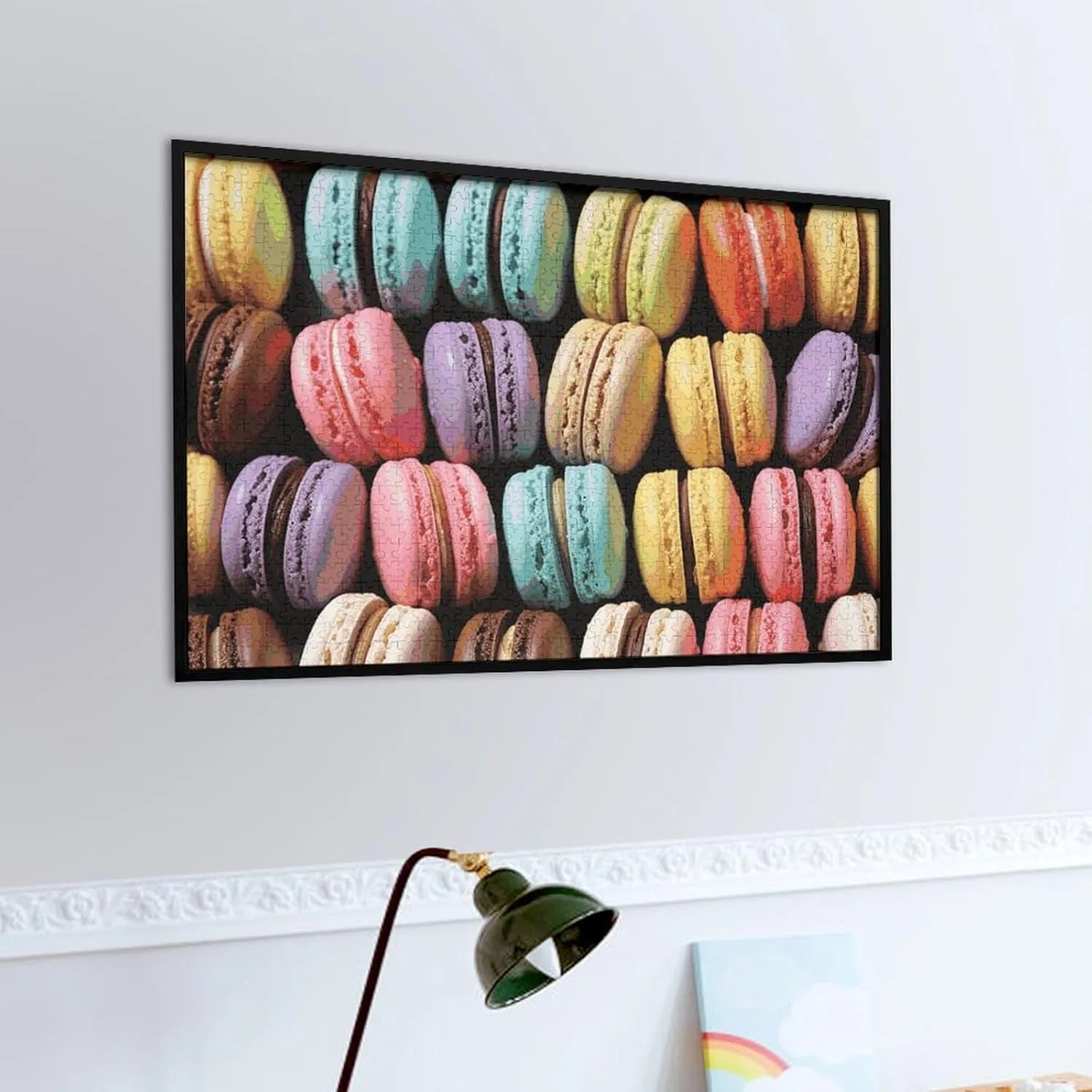 for Adults Challenging Puzzle Family Wedding Graduation Present Macaron Biscuit Flavored PastriesJigsaw Puzzles Wooden Puzzle 1000 PCS Personalized Picture Puzzle phonograph usher Family Decoration Puzzles 