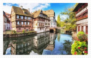 for Adults - Strasbourg$ Petite France Beautiful Plastic Puzzle for Home indication dote fabricate Decor Zero Dust Easy Storage [H1597] Pintoo Jigsaw Puzzles 1000 Piece 