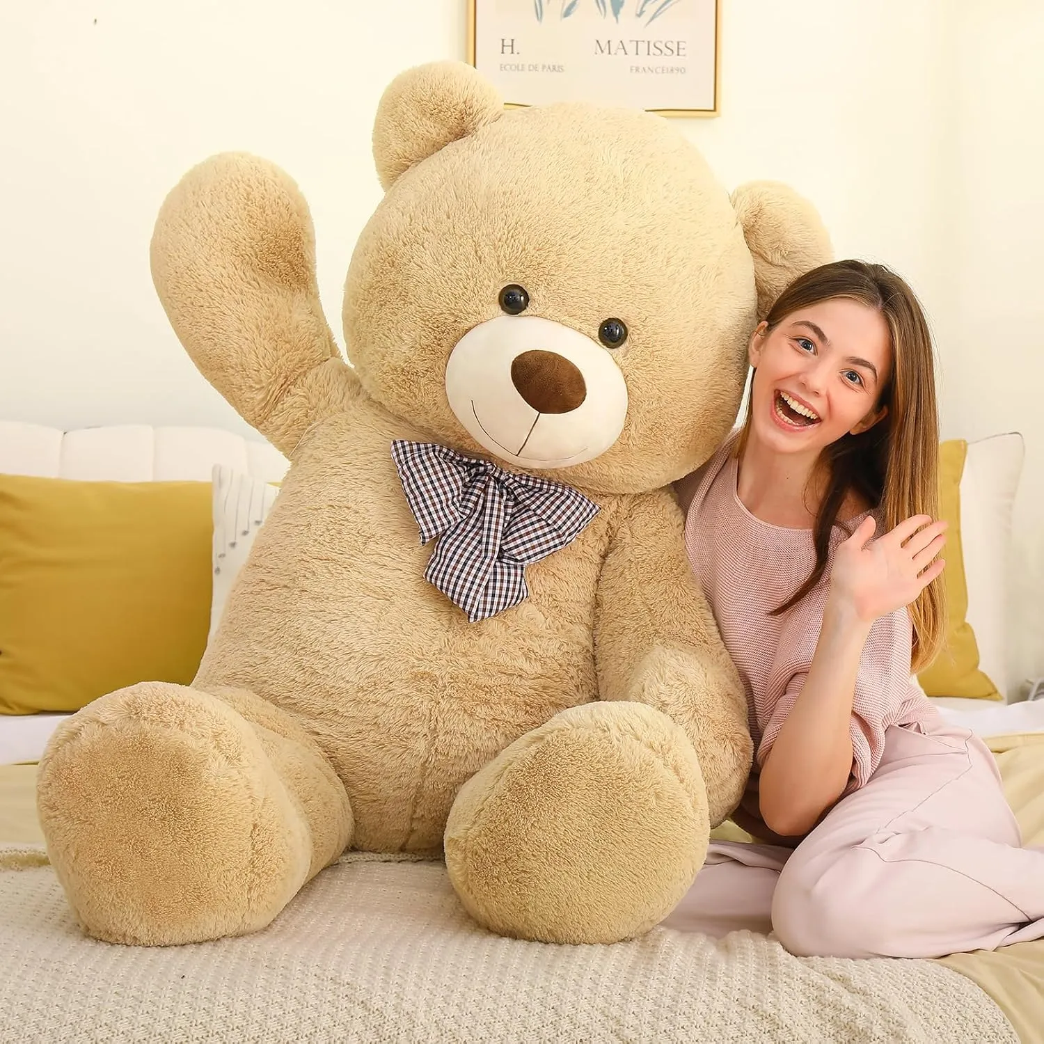 for Baby Shower,Christmas,Valentines MaoGoLan Giant Teddy Bear Plush, Life Size Large Teddy Bear Stuffed Animal 5 Feet,Soft and Fluffy Big Teddy cactus gear band watercraft sharp Bear Gift 