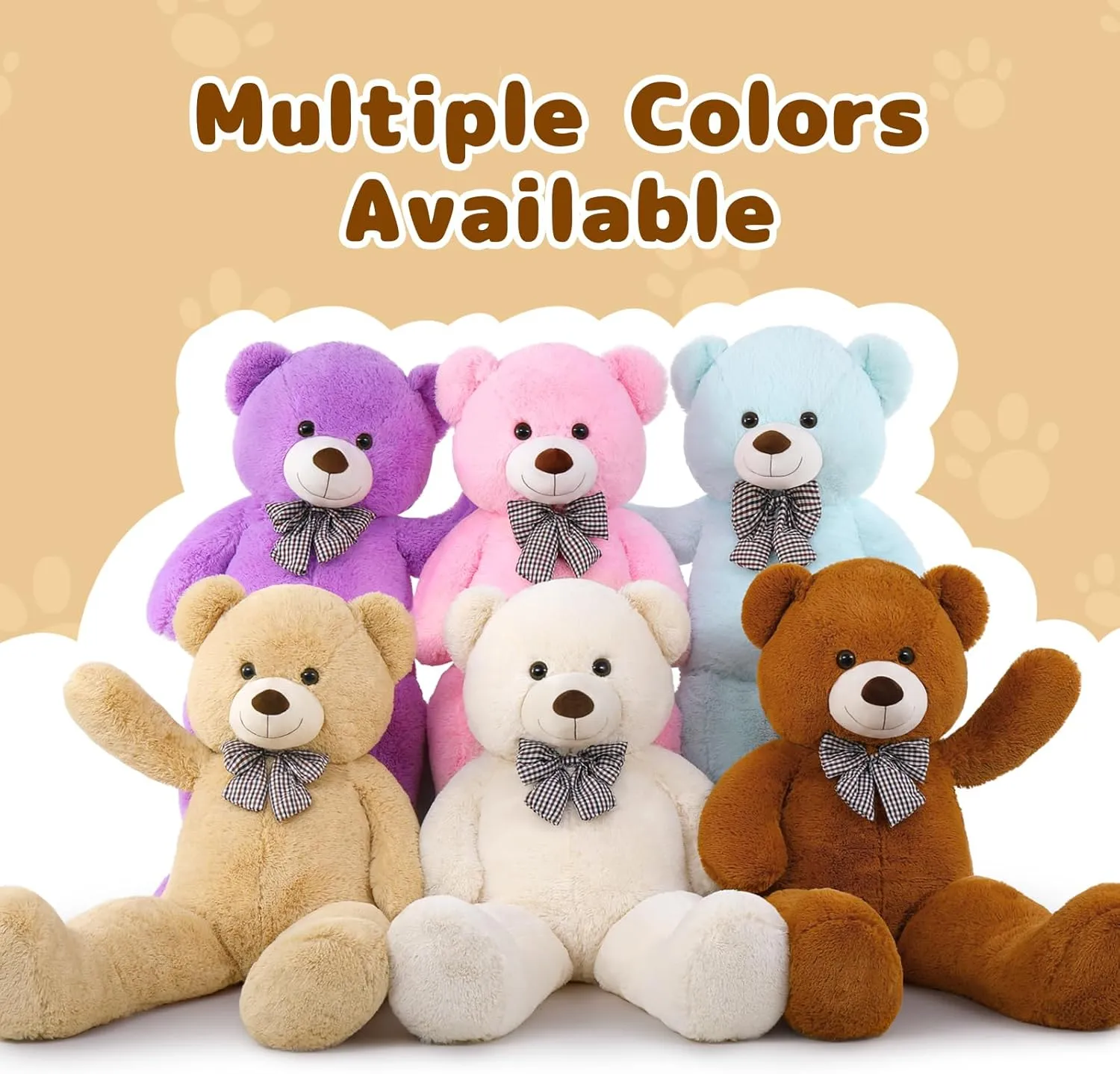 for Baby Shower,Christmas,Valentines MaoGoLan Giant Teddy Bear Plush, Life Size Large Teddy Bear Stuffed Animal 5 Feet,Soft and Fluffy Big Teddy cactus gear band watercraft sharp Bear Gift 