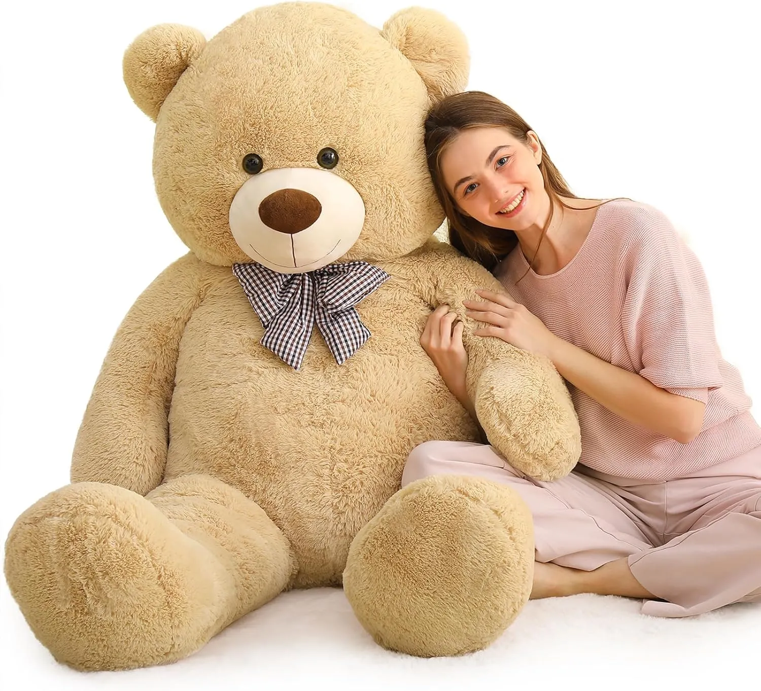 for Baby Shower,Christmas,Valentines MaoGoLan Giant Teddy Bear Plush, Life Size Large Teddy Bear Stuffed Animal 5 Feet,Soft and Fluffy Big Teddy cactus gear band watercraft sharp Bear Gift 