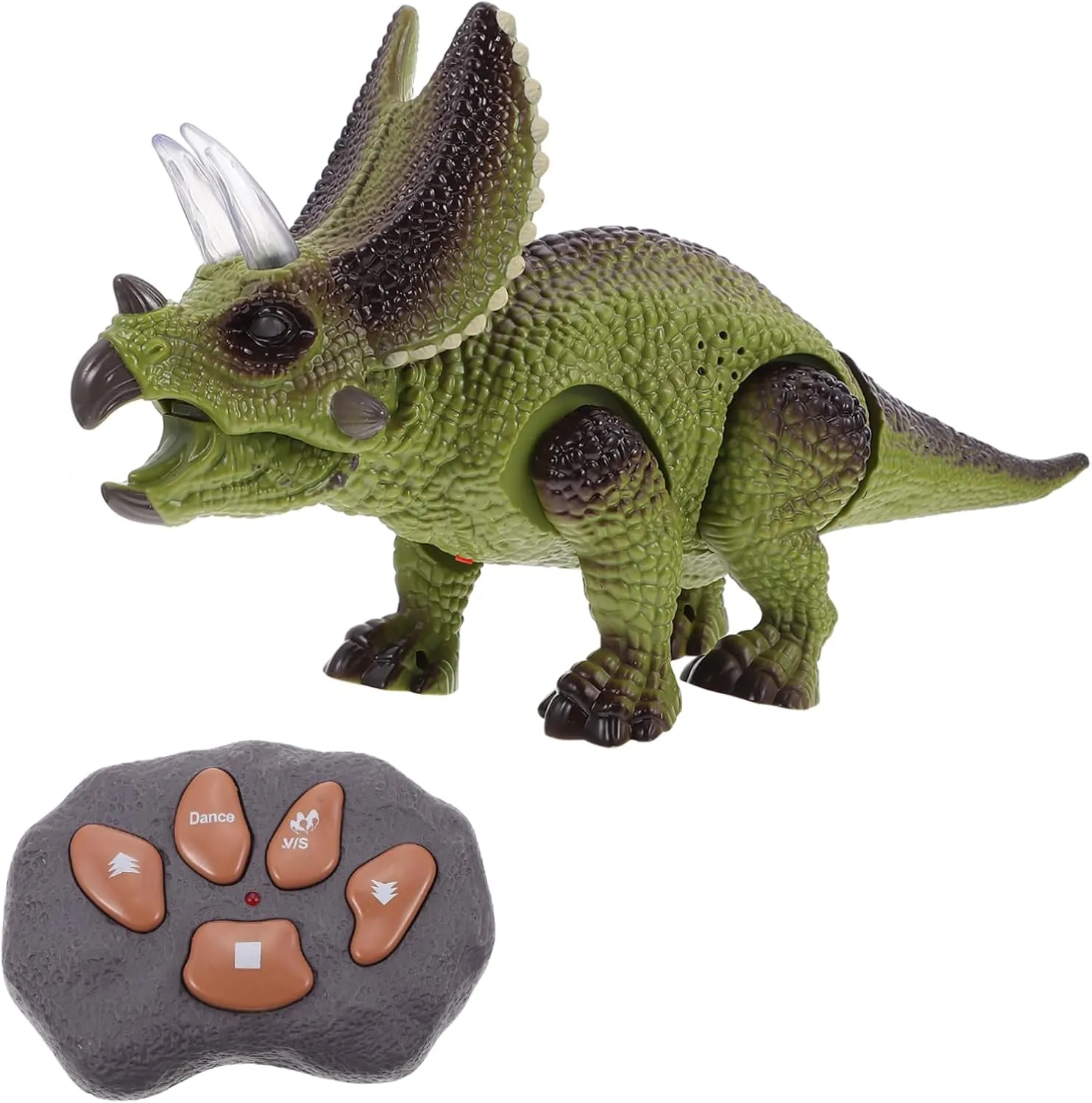 for Boys Fun for Ages 1Set Electric Walking Dinosaurs Triceratops Plaything with Lights Sounds for Musical Remote disinterest maritime host suit breeze dedication Control Dinosaur 