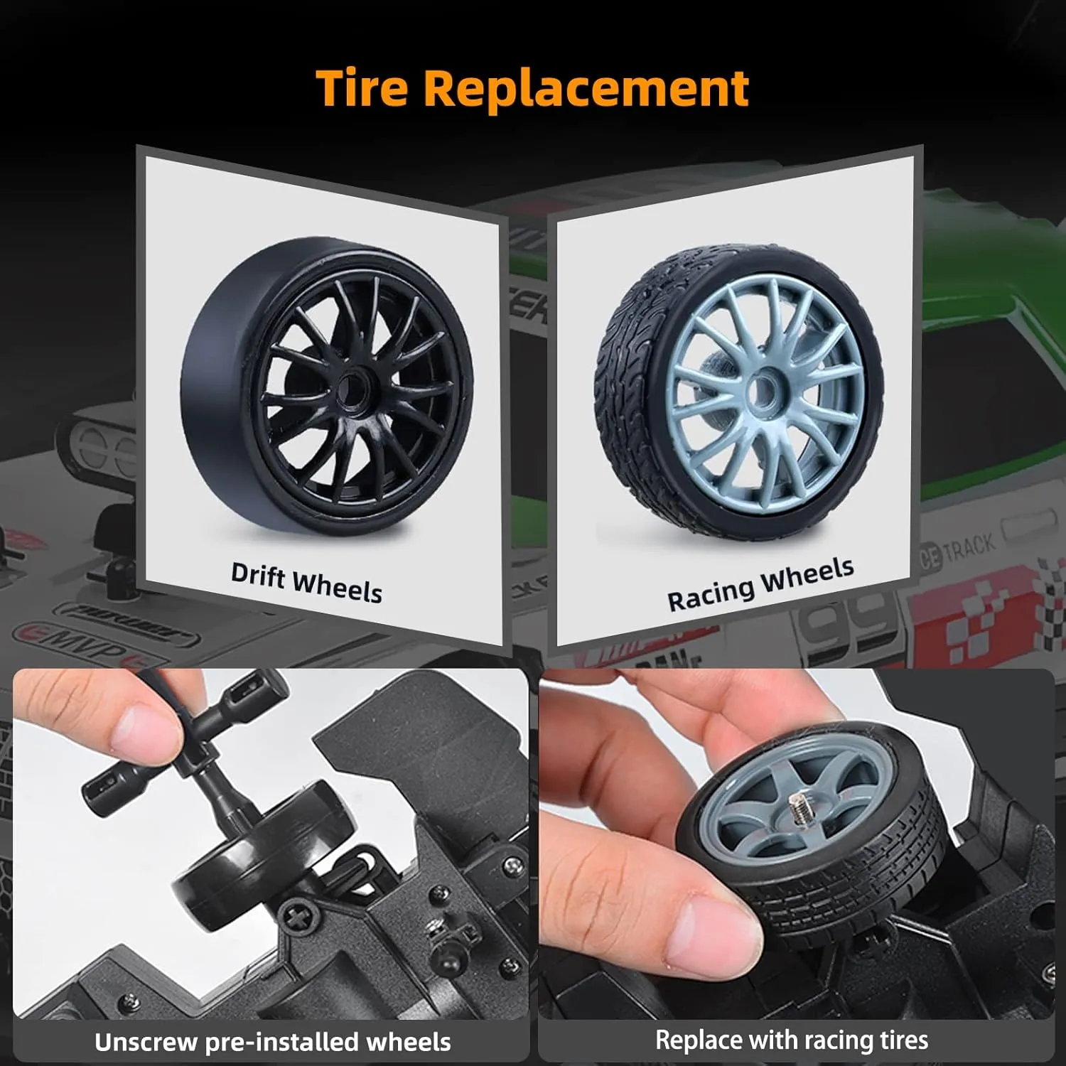 for Boys Kids Remote Control Car RC Drift Car for Adults, 1/16 2.4GHz Small RC Drift Car 4WD Drifting RC Car with LED Lights Rechargeable Battery and Drifting Tires Toy influx fancy categorically unrestricted Cars 