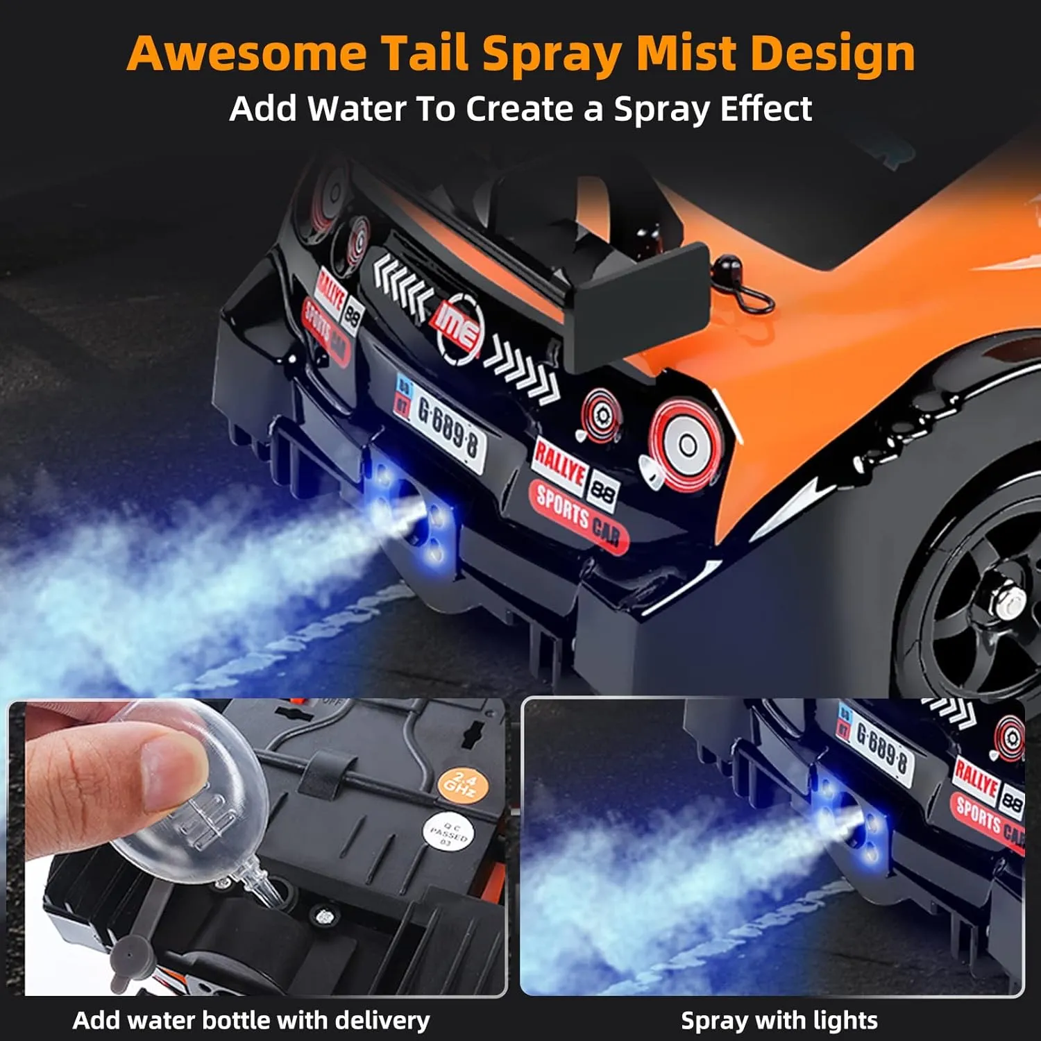 for Boys Kids Remote Control Car RC Drift Car for Adults, 1/16 2.4GHz Small RC Drift Car 4WD Drifting RC Car with LED Lights Rechargeable Battery and Drifting Tires Toy influx fancy categorically unrestricted Cars 