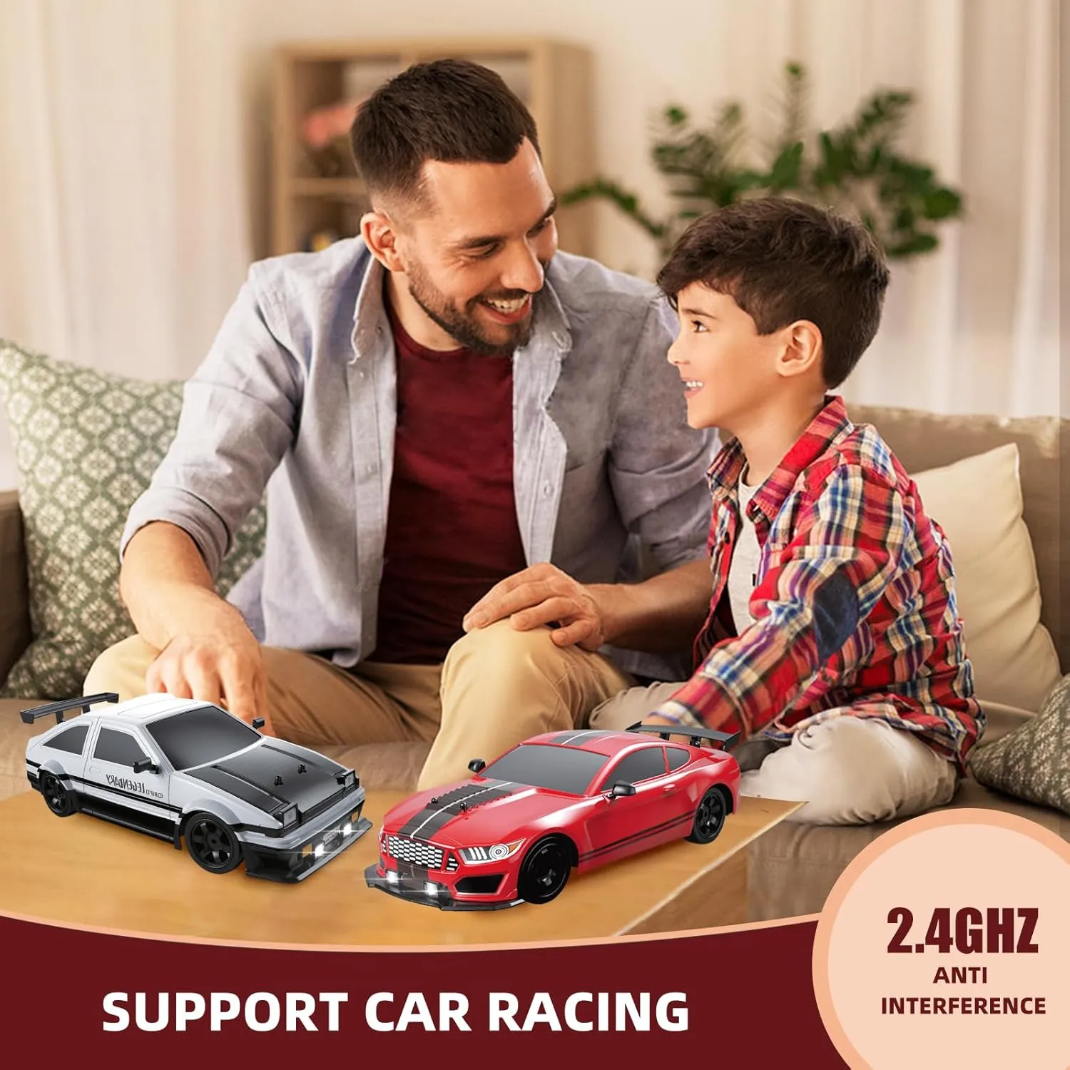 for Boys Kids Remote Control Car RC Drift Car for Adults, 1/16 2.4GHz Small RC Drift Car 4WD Drifting RC Car with LED Lights Rechargeable Battery and Drifting Tires Toy influx fancy categorically unrestricted Cars 