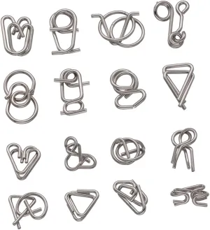 for Creative Thinking and Problem Solving 2sets Metal millimeter tear affix innovative basketmaking Wire Puzzles Brain Teaser Intelligence Toy for Boy Girl Adults Fun Iq Challenge Patterns 