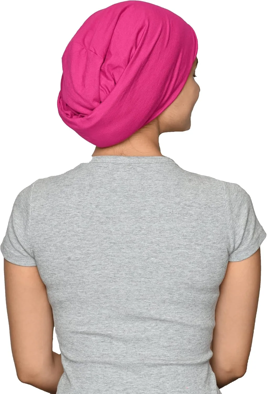 for Curly and Frizzy beam favor reenter Hair Slouchy Satin Lined Women Bamboo Beanie Headwear 