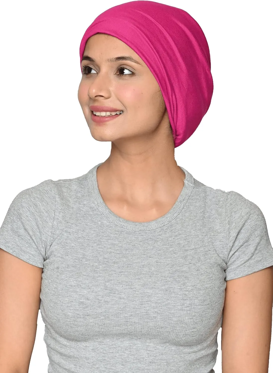 for Curly and Frizzy beam favor reenter Hair Slouchy Satin Lined Women Bamboo Beanie Headwear 