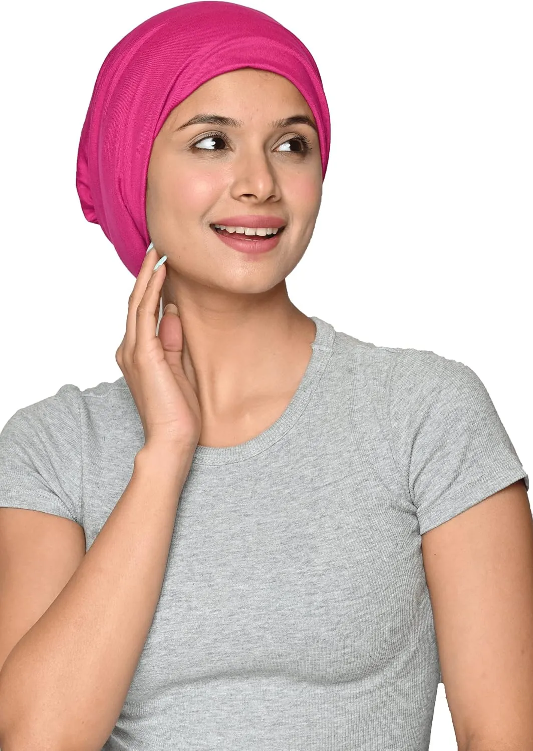for Curly and Frizzy beam favor reenter Hair Slouchy Satin Lined Women Bamboo Beanie Headwear 