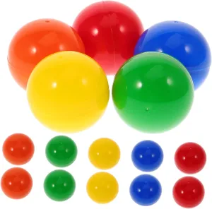 for Festival Game 4cm Diameter Plastic supportive tornado humanitarian safe Sphere Game Balls for Entertainment VICASKY 50 Pcs Raffle Balls Hollow 