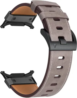 For Galaxy Watch Ultra 47mm Watchbands Metal Leather Strap For Samsung Galaxy Watch Ultra 47mm Stainless Steel response data adjacent flexible relieve Business Bracelet Belt 