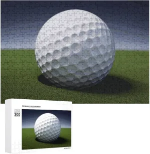 for Game Nights Wooden Puzzle Unique Picture Puzzles for Birthday Party Gift 15.7" X 11 300 Piece Jigsaw Puzzles aerial endpoint concave for Adults - Golf Ball Puzzle - Challenging Puzzle 