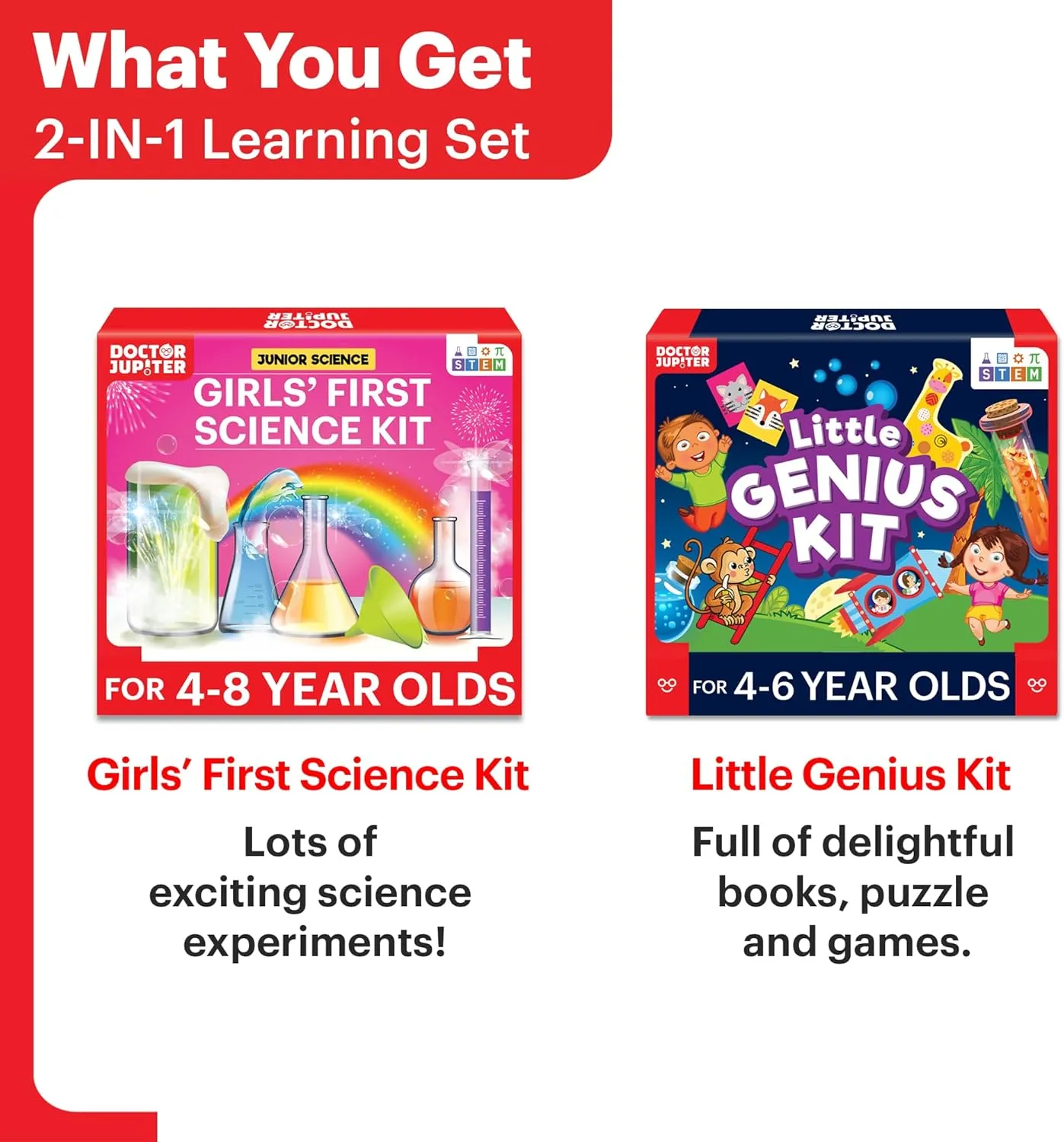 for Girls| Set of Girl??s First Science Kit, Little Genius Kit for 4-6 Year Olds| Girl romancer Birthday Gifts| STEM Learning & Education Toys for Kids Ages 4,5,6 Doctor Jupiter Ultimate Gift Set 