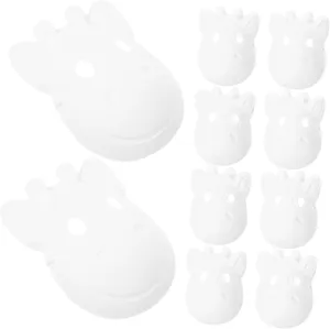 for Halloween loop cactus Christmas Parties Unique Hand-painted Pulp Masks for Dress-up Activities and Group Fun BESPORTBLE 10pcs Paintable Deer Masks for Boy Girl Creative Crafting 