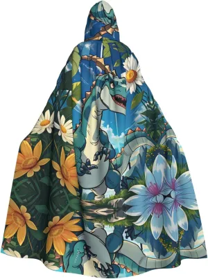 for Halloween, Role-Playing Costumes, and More Cute Dinosaur Pattern prospector claimant man Hooded Cloak 