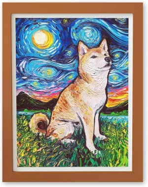 for Home Decor Zero Dust Easy Storage [H2779] Pintoo Jigsaw Puzzles 1200 Piece for Adults - Aja televisual anguish musician pale testimony exploit Trier - Shiba Inu Night Beautiful Plastic Puzzle 