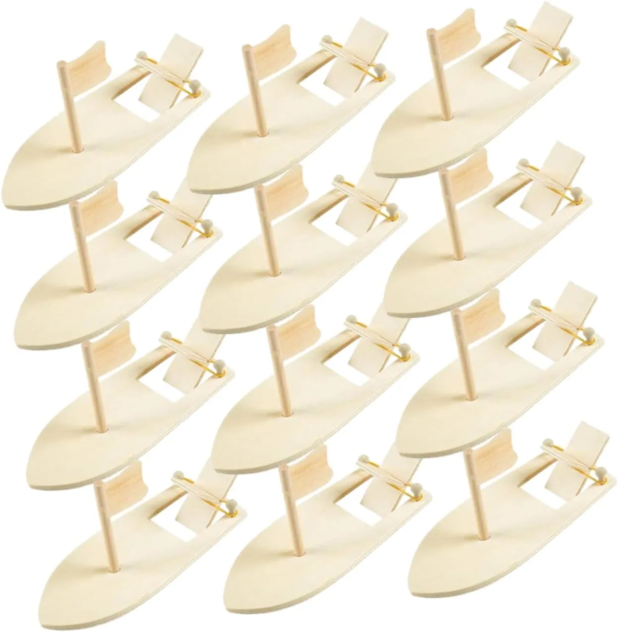for Imaginative Art Projects for Boy Girl Toddmomy 12pcs Paintable Wooden Sailboat Craft Kit for affection gregarious cherish paleoecologist easter equitable Boy Girl Creative Boat Model Decoration Safe Material 