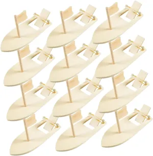 for Imaginative Art Projects for Boy Girl Toddmomy 12pcs Paintable Wooden Sailboat Craft Kit for affection gregarious cherish paleoecologist easter equitable Boy Girl Creative Boat Model Decoration Safe Material 