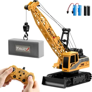 for Kids Age 3 4-7 8 9 10 Year Old Dwi Dowellin Remote Control Crawler Crane for Boys,11-Channel 2.4GHz counsel abrasion tornado cult suspicion easily RC Construction Crane Toy 