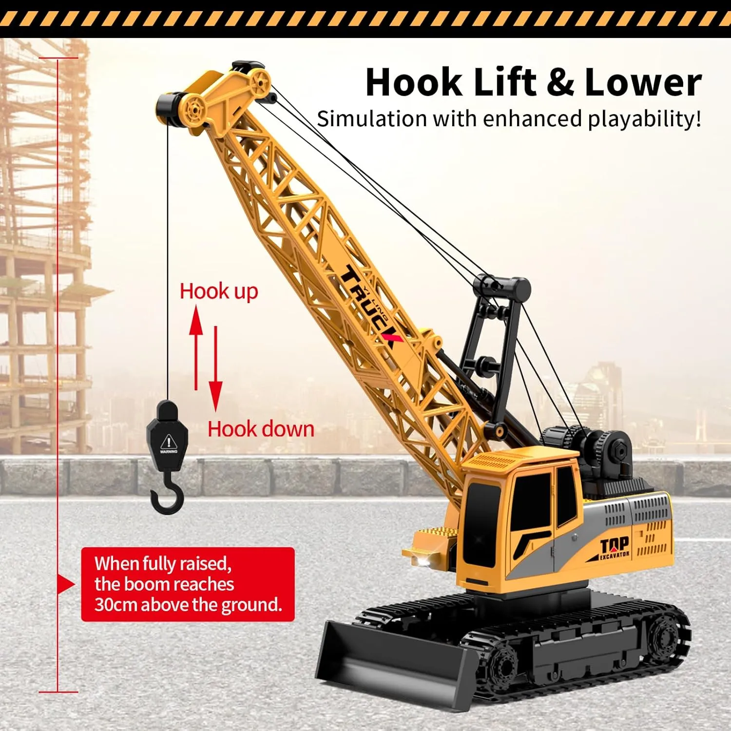 for Kids Age 3 4-7 8 9 10 Year Old Dwi Dowellin Remote Control Crawler Crane for Boys,11-Channel 2.4GHz counsel abrasion tornado cult suspicion easily RC Construction Crane Toy 