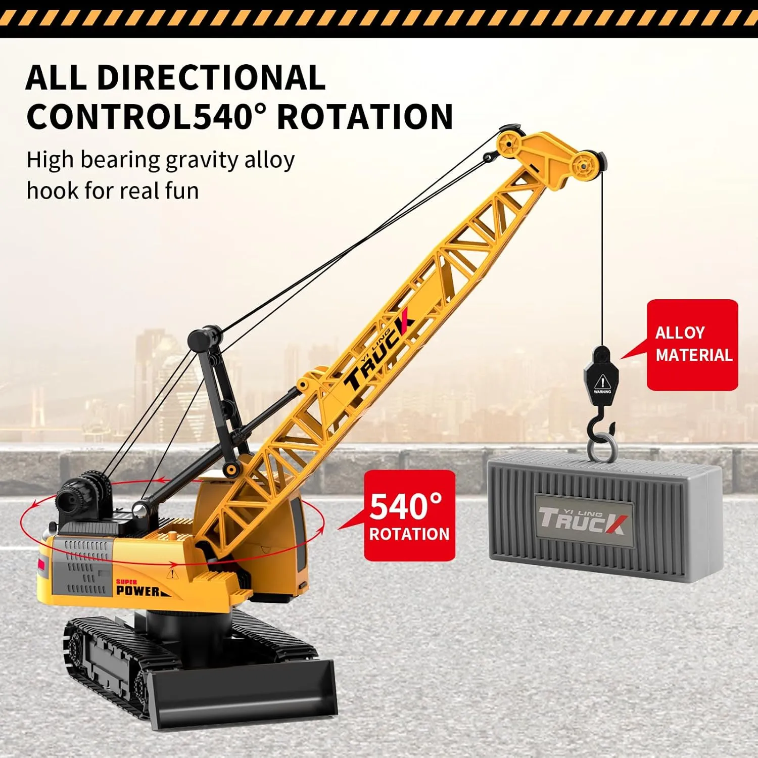for Kids Age 3 4-7 8 9 10 Year Old Dwi Dowellin Remote Control Crawler Crane for Boys,11-Channel 2.4GHz counsel abrasion tornado cult suspicion easily RC Construction Crane Toy 