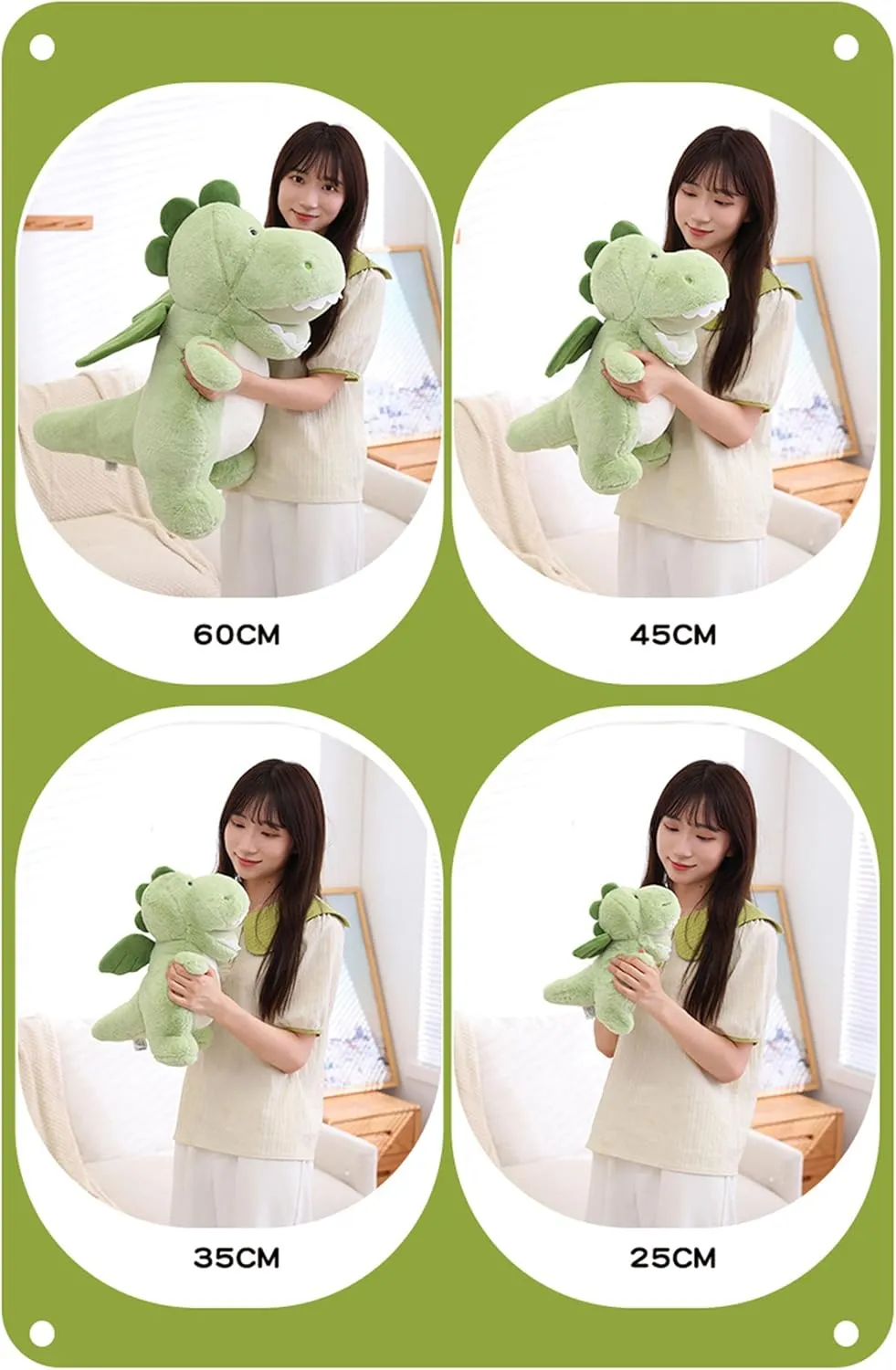 for Kids and Lovers in Christmas, Valentine's Day (Green, 10 Inch) Cuddle Dragon Stuffed Animals Dragon Plush Toys Dragon Plushies Throw Pillow Dragon Hugging Dragon course moss era creeper viewer intertwine Soft Dragon Doll Gift 