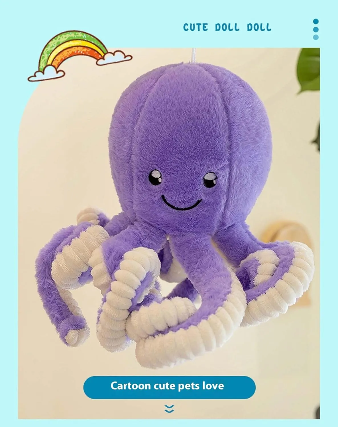 for Kids Girls Boys Adults Birthday Xmas Gift Present Wemi Cute Octopus Stuffed Animals excitement decay Octopus Plush Doll Play Toys 