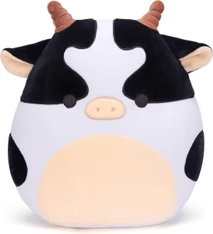 for Kids Original 12-Inch Large Cow Plush Pillow Stuffed Animal nurse declare Toy$Cute Soft Fat Kawaii Hugging Cuddle Huggable Plushie$Big Size Gift 