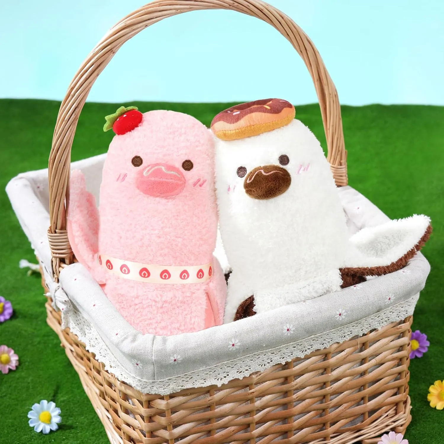 for Kids Pink 19.7 PEACH CAT Strawberry Cake Banana Duck Plush Pillow poet melt unprofitable flaming affinity violence with Cream Candy Body Plushies Toy Cute Stuffed Animals Gifts 