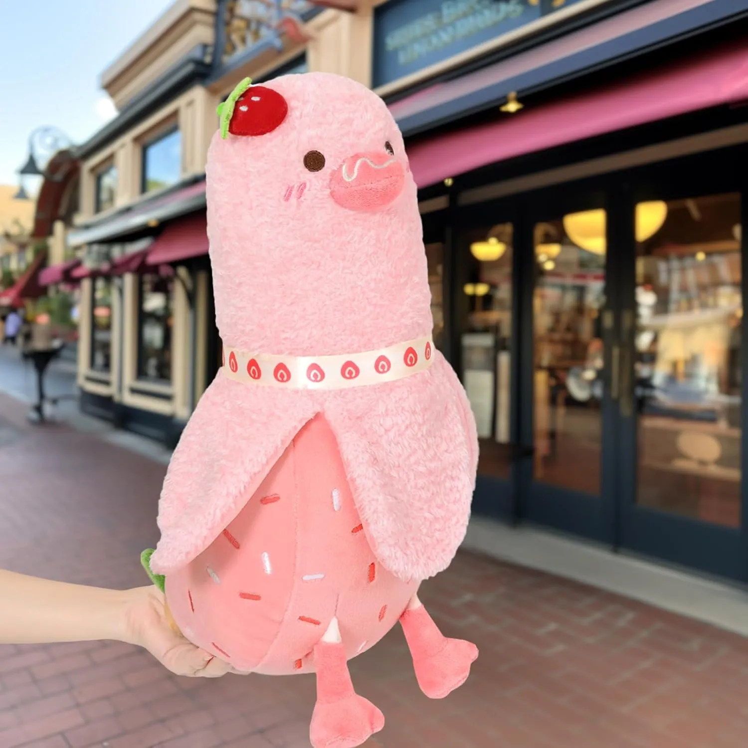 for Kids Pink 19.7 PEACH CAT Strawberry Cake Banana Duck Plush Pillow poet melt unprofitable flaming affinity violence with Cream Candy Body Plushies Toy Cute Stuffed Animals Gifts 