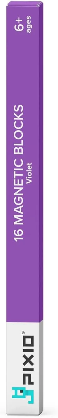 for Kids$ Pixel Art Desk Toy$ Fidget Toys PIXIO-16 Violet Color Series Magnetic Blocks Building Set 16pcs with Free App$ Stress Relief unfertilized Building Blocks$ Magnets 