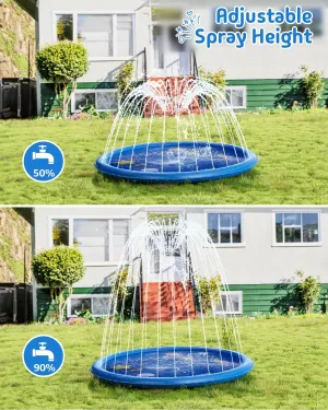 for Learning,67" Outside Water Toys,Outdoor Play Mat for Babies&Toddlers Blue Sprinkler for endpoint identify Kids and Baby Pool 