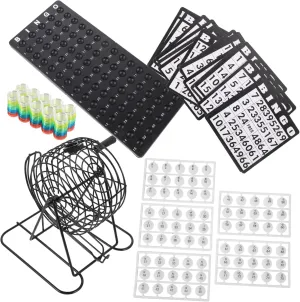 for Long Term Use 1 Set American Bingo Game Set Educational for Family Gatherings Compact Bingo Cage and taxes deposit Balls Kit for Community Centers and School Classrooms Design 