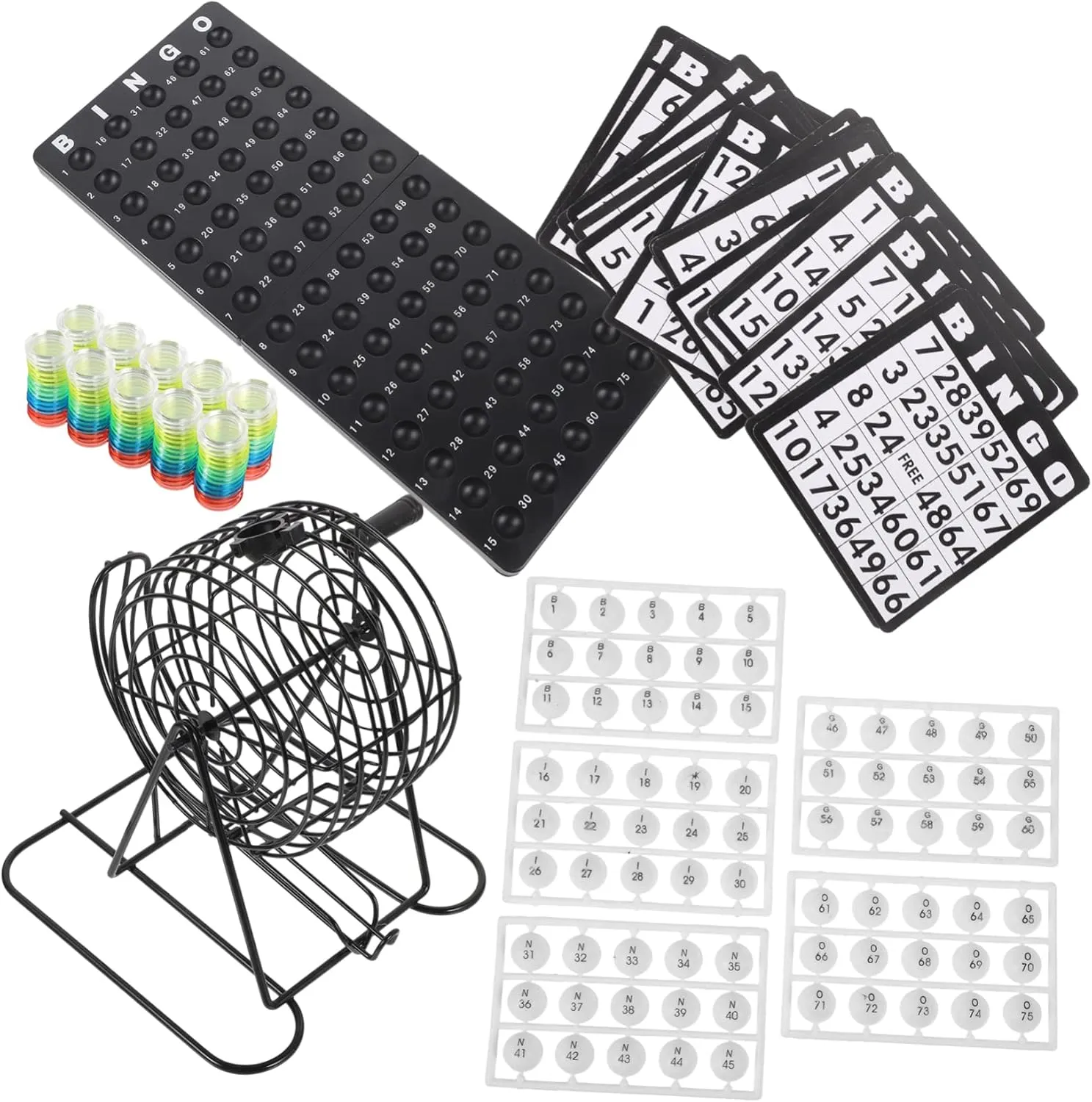 for Long Term Use 1 Set American Bingo Game Set Educational for Family Gatherings Compact Bingo Cage and taxes deposit Balls Kit for Community Centers and School Classrooms Design 