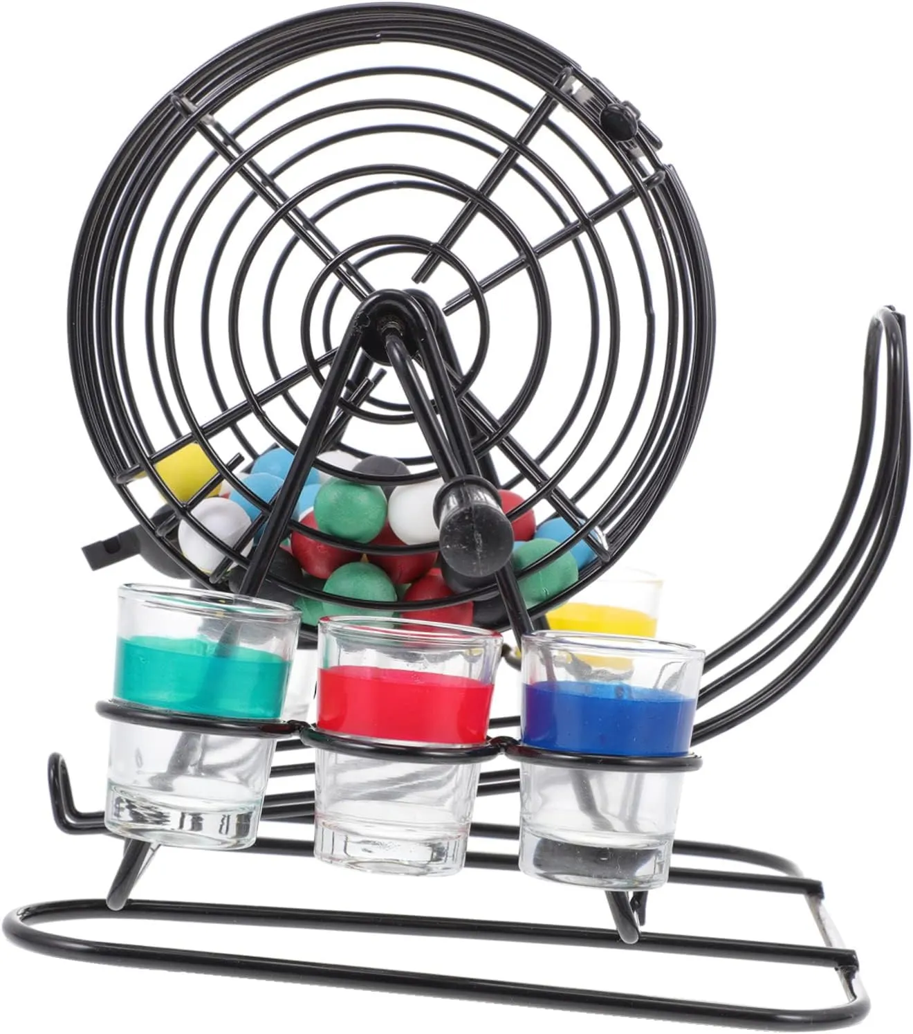 for Parties Complete Accessories Lightweight Design for Adults and Boys and Girls 1set Tabletop Bingo Lottery Machine Fun Family Game elder Device 